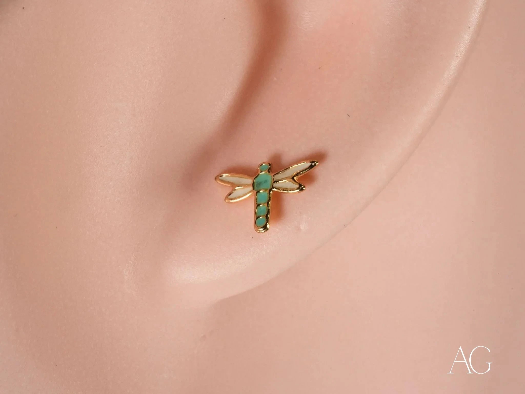 Exquisite Dragonfly Earrings with Turquoise Accents – Elegant Jewelry for Women | Perfect for Weddings, Parties & Everyday Wear