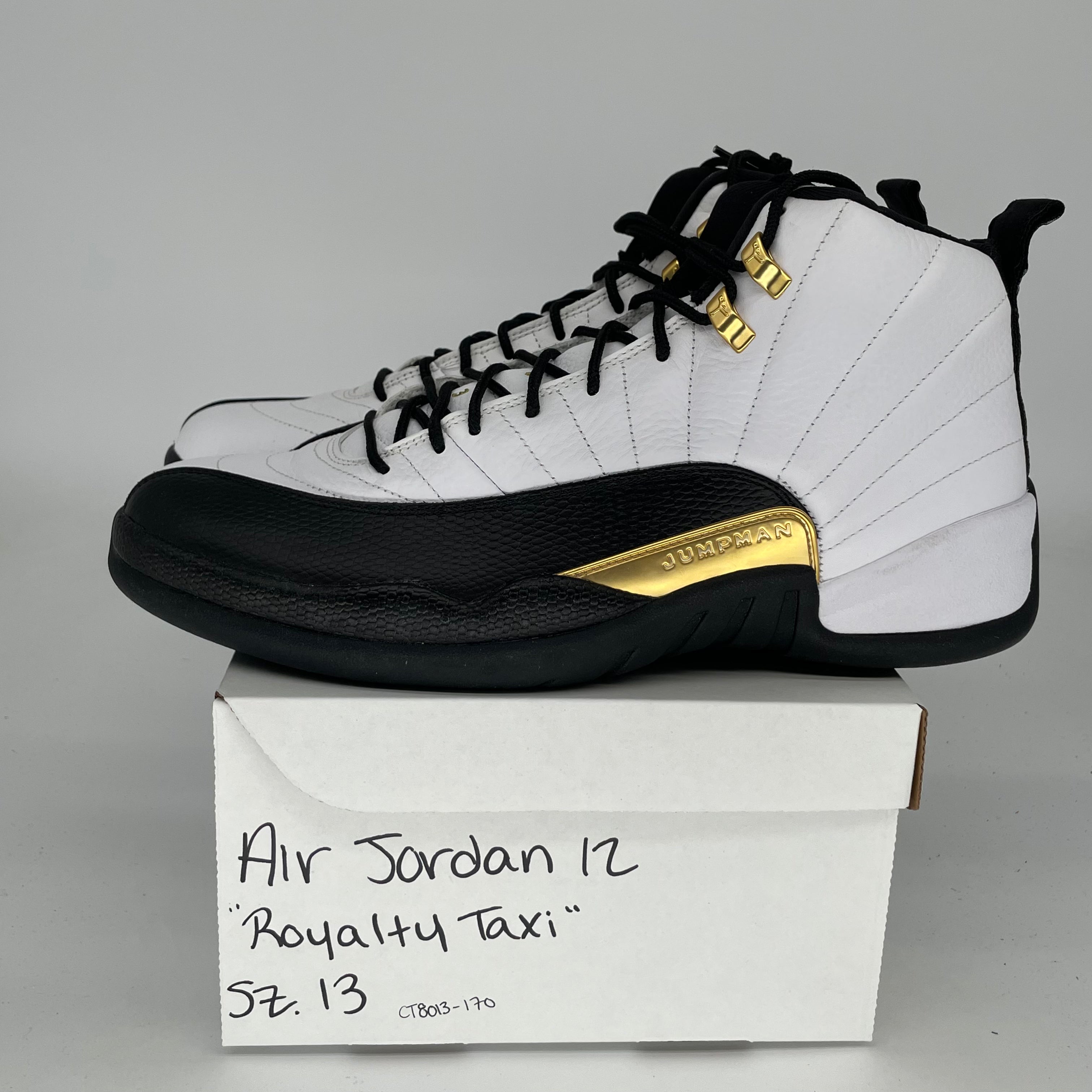 AIR JORDAN 12 ROYALTY TAXI Basketball Shoes Men's Size 13 - Retro Sneakers CT8013-170 for Streetwear & Casual Outfits