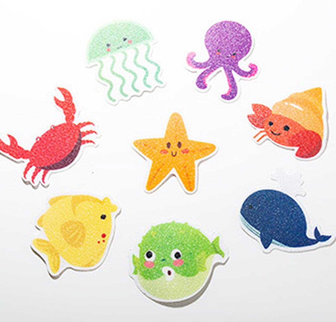 ChezMax Non-Slip Bathtub Stickers - Anti-Slip Cartoon Shower Treads for Kids & Adults - Waterproof Adhesive Safety Decals for Bath Tubs, Bathroom, Stairs & Pools - Home Decor & Safety Upgrade