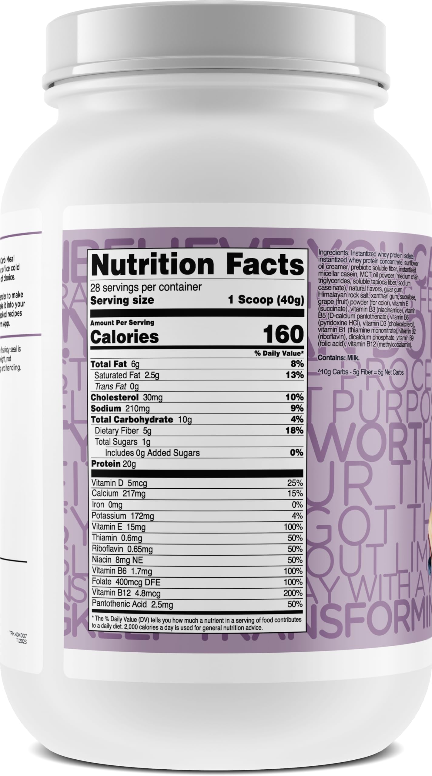 TransformHQ Meal Replacement Shake Powder - 28 Servings Blueberry Cheesecake Flavor | Gluten Free, Non-GMO Protein Shake for Weight Loss & Muscle Gain | Perfect for Breakfast, Post-Workout or On-the-Go Nutrition