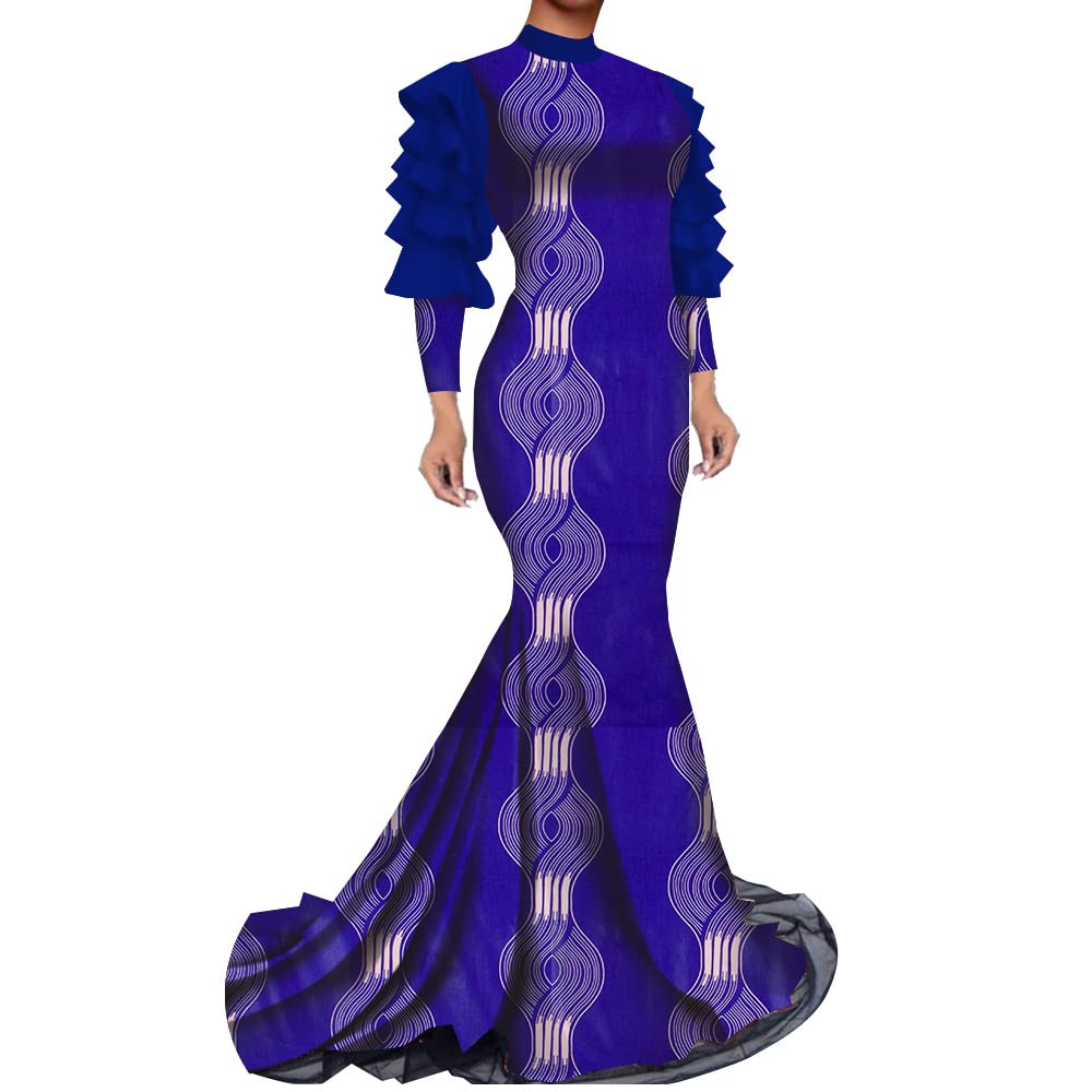 ABCWAX African Dresses for Women - Traditional Ankara Kente Print Maxi Dresses for Party, Wedding & Festival | Elegant Cultural Attire for Special Occasions