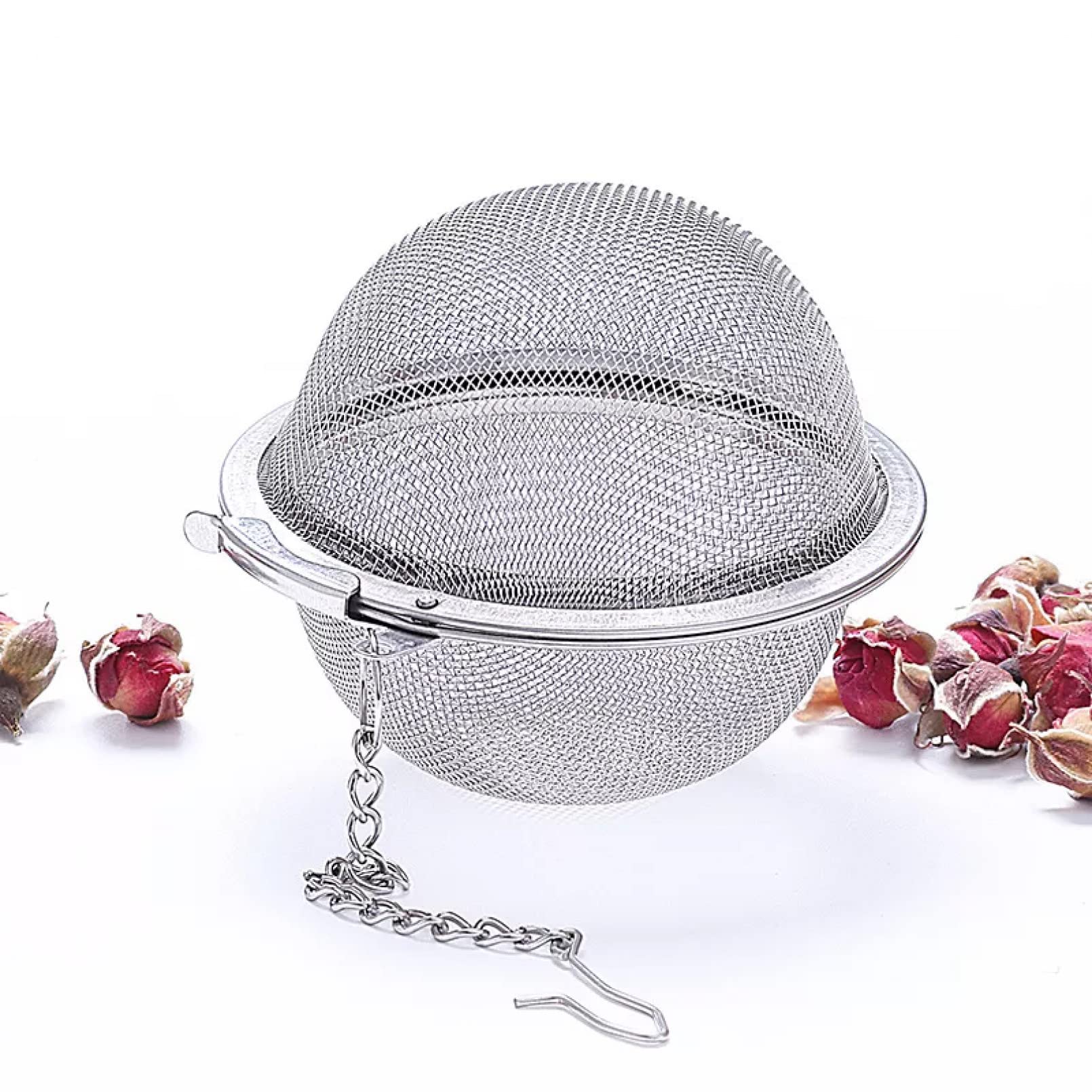 Premium Stainless Steel Tea Infuser Ball with Locking Lid - Fine Mesh Tea Strainer for Loose Leaf Tea, Spices & Herbs - Durable Tea Filter for Tea Pots, Mugs & Hot Drinks - Essential Kitchen Accessory for Tea Lovers