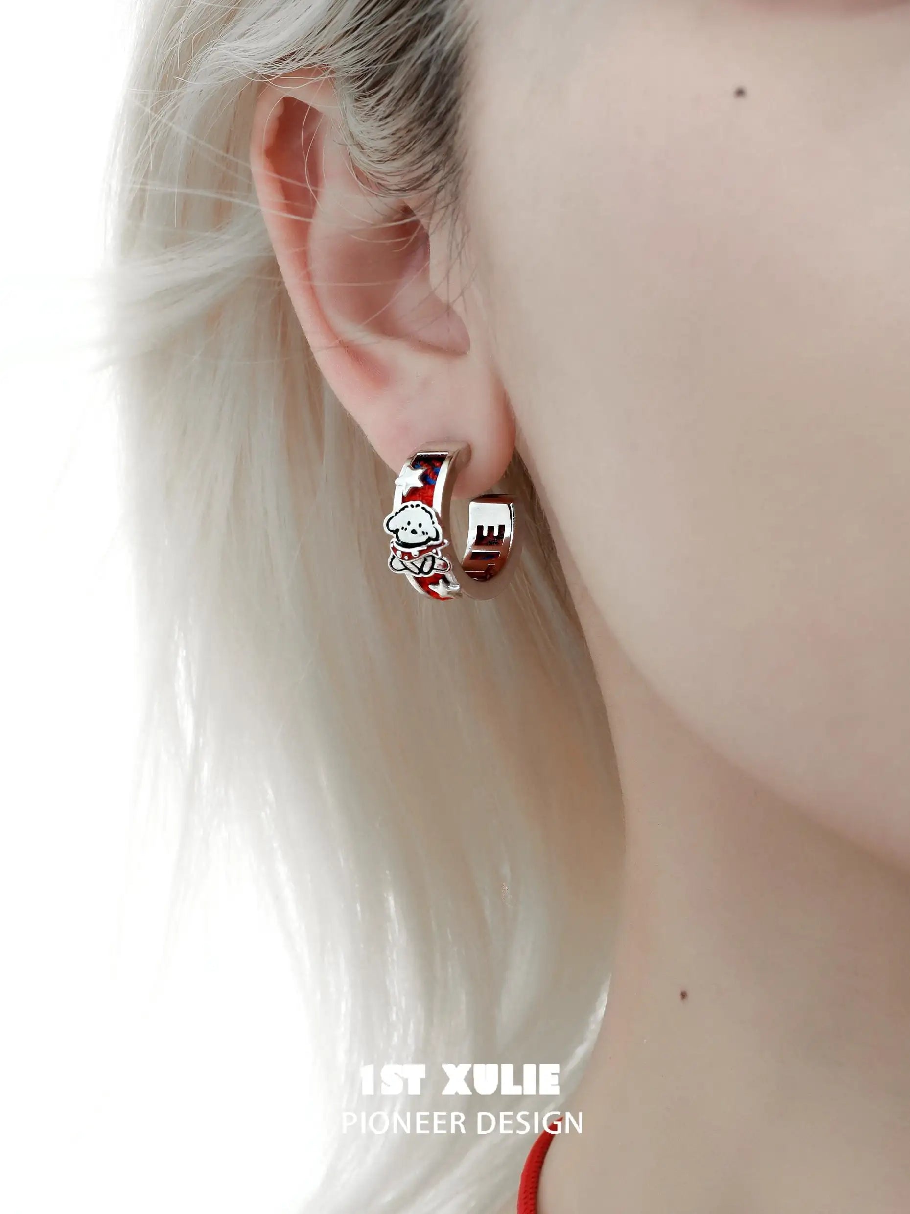 18k Gold Plated Graffiti Kitten Stud Earrings - Cute Cat Jewelry for Women, Valentine's Day Gift, Spring Festival Present - Perfect for Parties, Dating & Everyday Wear