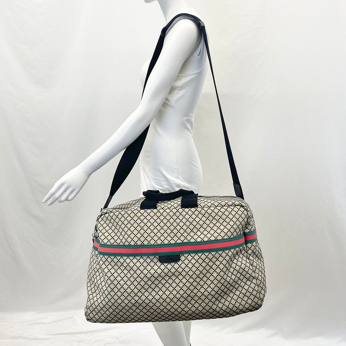 Gucci Canvas Weekend Bag for Women & Men - Durable Travel Duffel, Gym Tote, Carry-On Luggage - Perfect for Vacation, Workout & Business Trips
