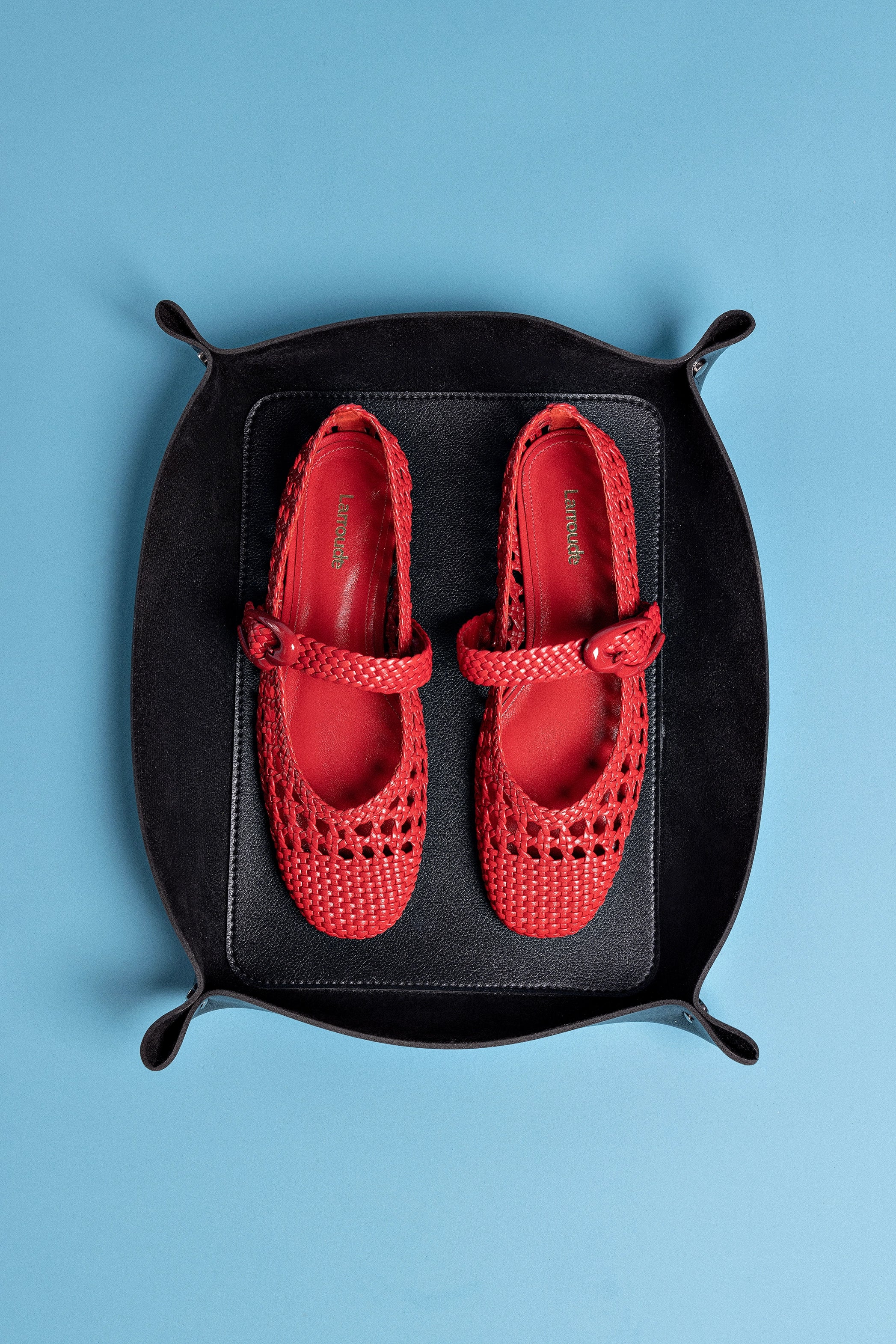 Verona Macrame Ballet Flat Shoes for Women - Comfortable Scarlet Leather Slip-Ons - Perfect for Casual Outings, Work & Travel