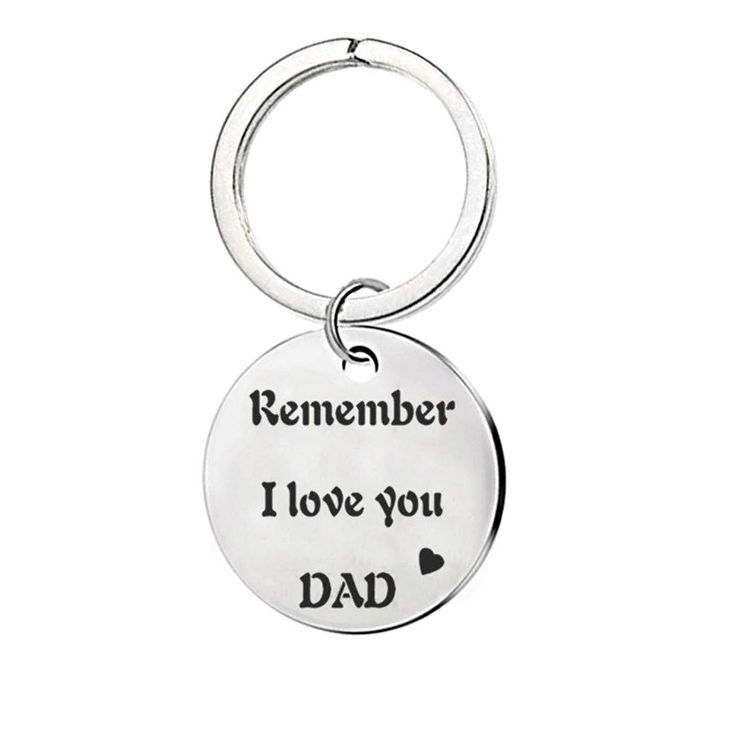 Stainless Steel Keychain for Dad & Mom - Personalized Father's Day & Mother's Day Gift, Christmas Family Jewelry - Engraved 'I Love You' Keyring for Parents, Daughter's Sentimental Present - Perfect for Everyday Use, Key Organization & Special Occasions