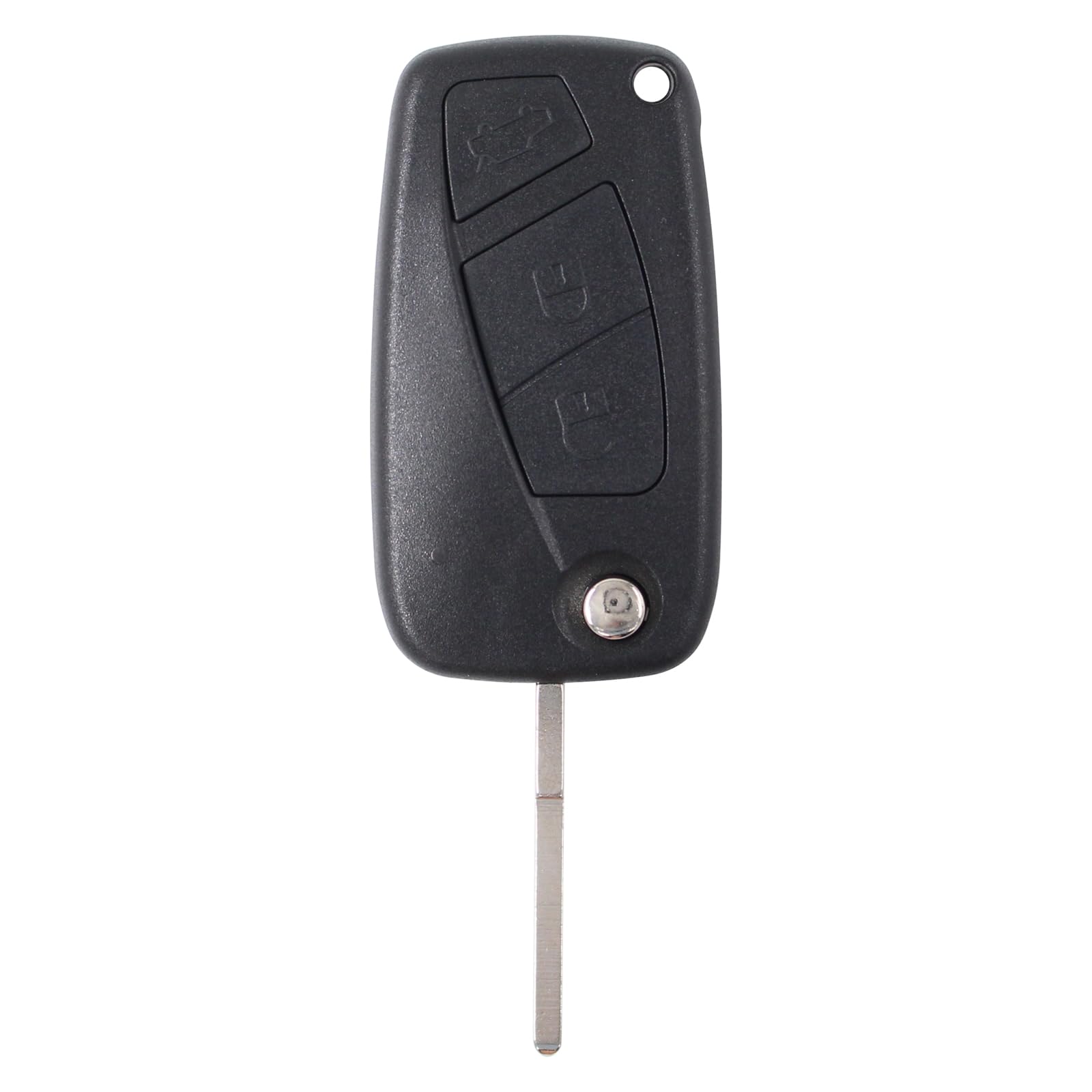 433MHz Remote Car Key Fob with 3 Buttons & Transponder for Fiat Grande Punto, Panda, Ducato, Ulysse, Bravo, Stilo - Replacement Key Shell with Battery & Electronic Card (Perfect for Key Replacement & Vehicle Security)