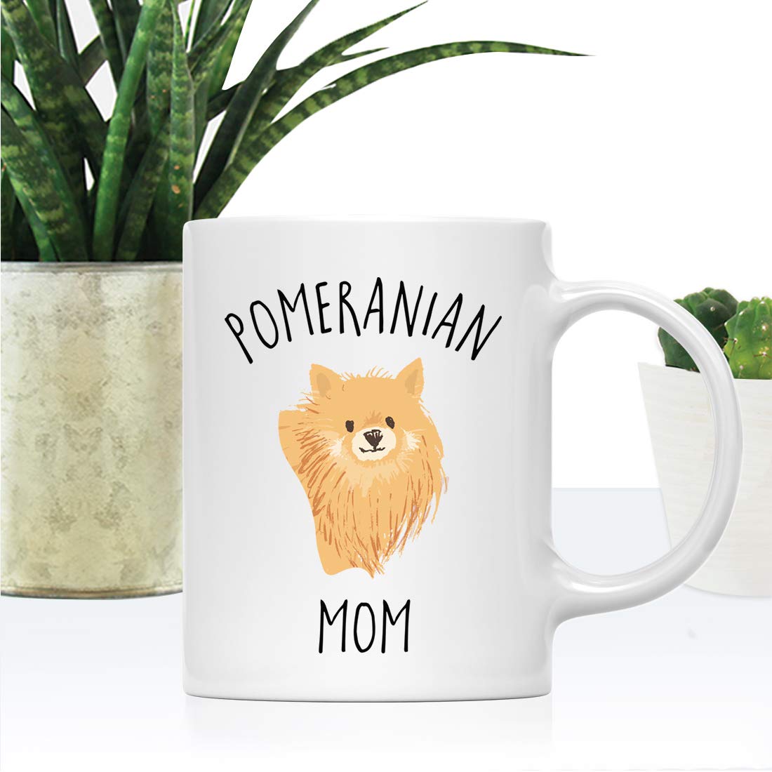 Funny Dog Coffee Mug 11oz - Tan Brown Pomeranian Dog Mom Gift, Novelty Birthday Christmas Cup for Dog Lovers - Perfect for Coffee, Tea, or Hot Chocolate at Home or Office