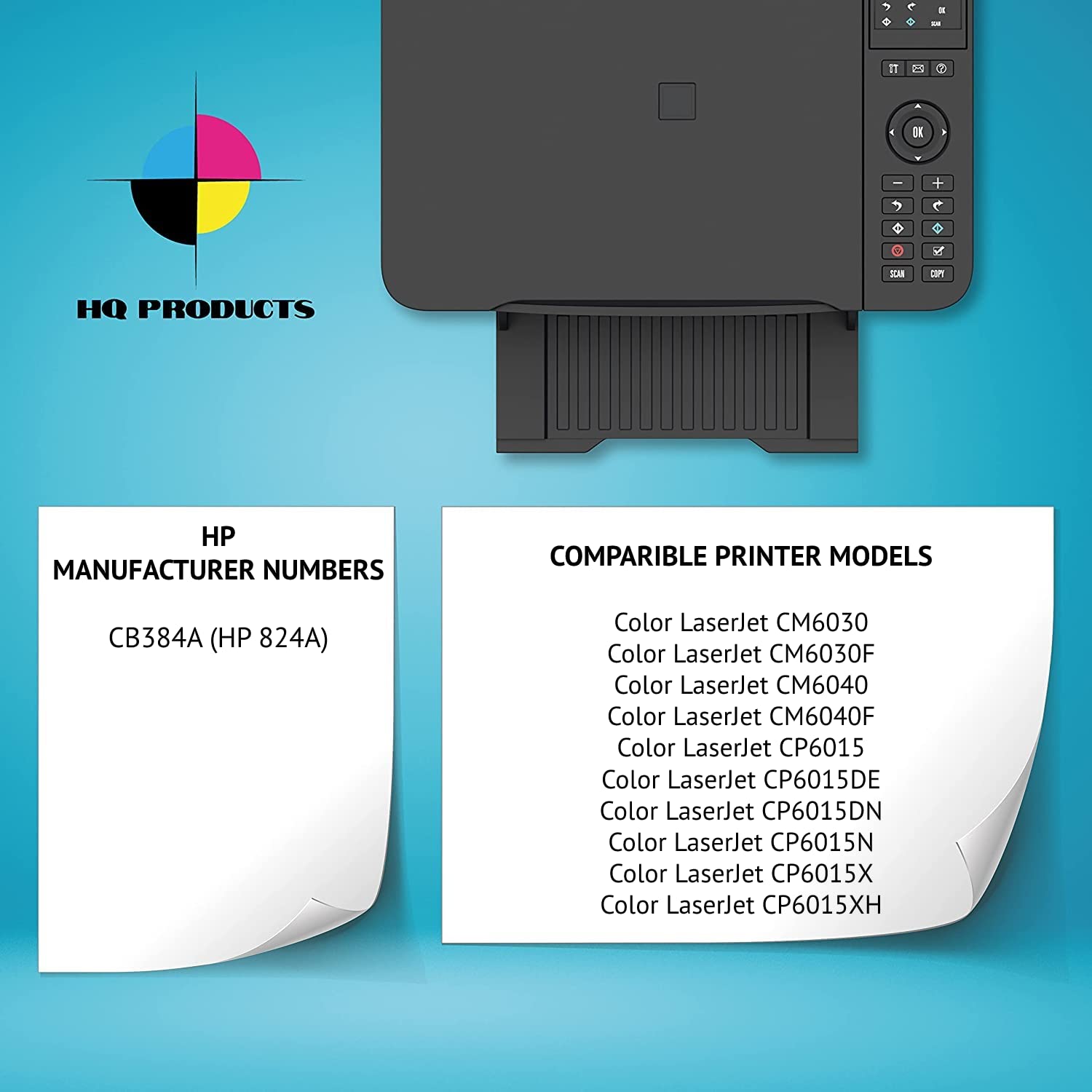 High-Quality Compatible Black Toner Cartridge Replacement for HP 823A CB384A - Works with HP Color LaserJet CP6015 Series (CP6015, CP6015de, CP6015dn, CP6015n, CP6015x, CP6015xh) - Perfect for Office Printing, Business Documents & Home Use