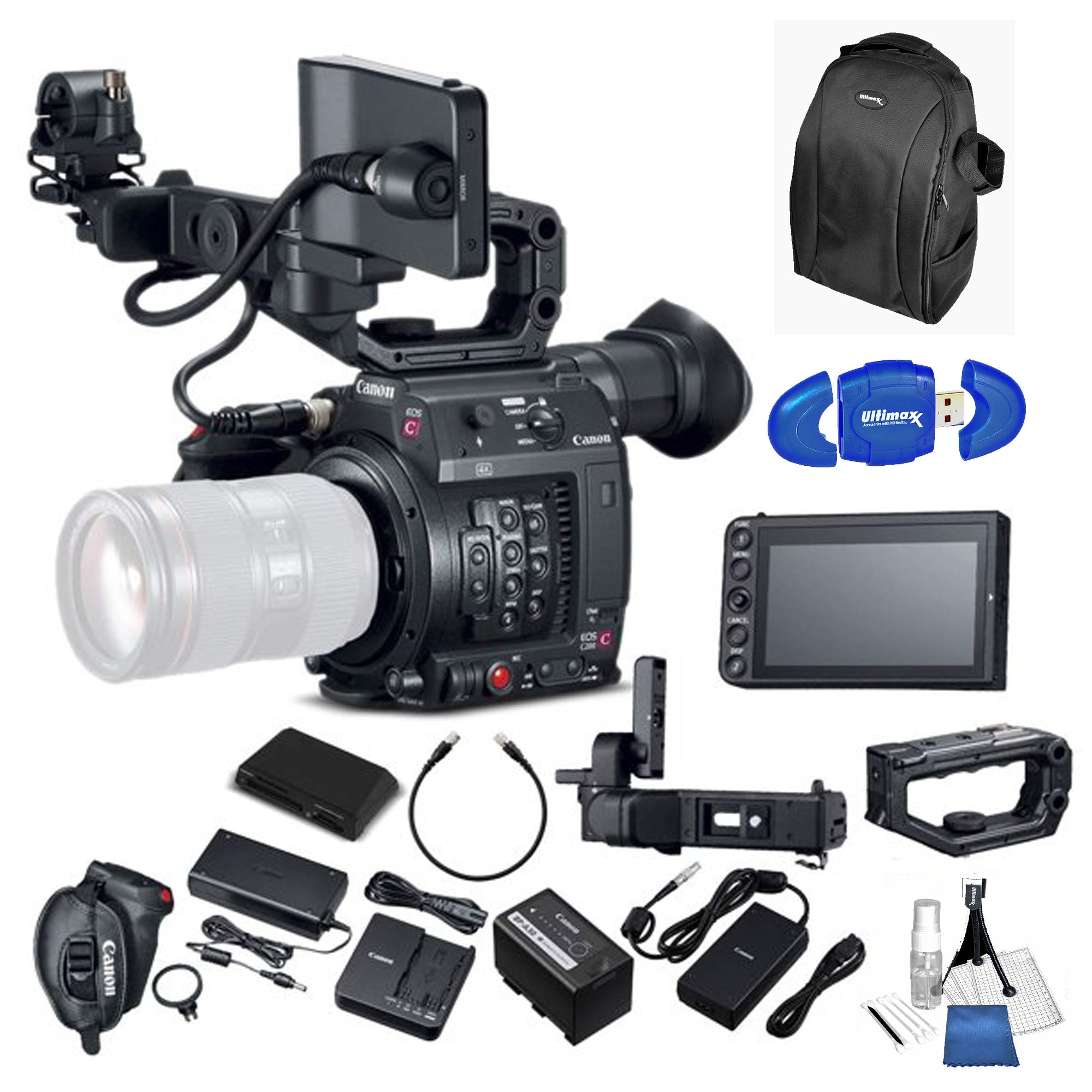 Canon EOS C200 Cinema Camera Professional Bundle with Ultimaxx Accessories - 4K Video Recording for Filmmaking, Documentary & Wedding Videography