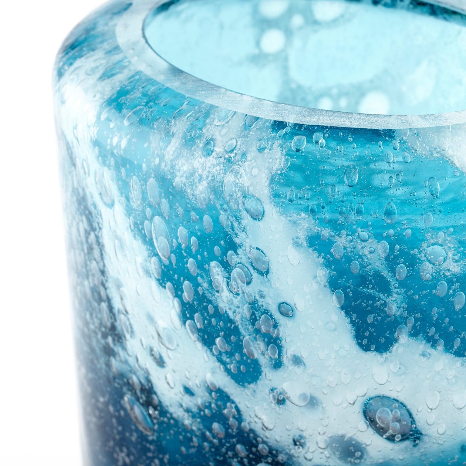 Cyan Design 11065 Spruzzo Vase - Small Blue Ceramic Vase for Home Decor, Wedding Centerpieces & Floral Arrangements | Perfect for Living Room, Dining Table & Gift Giving