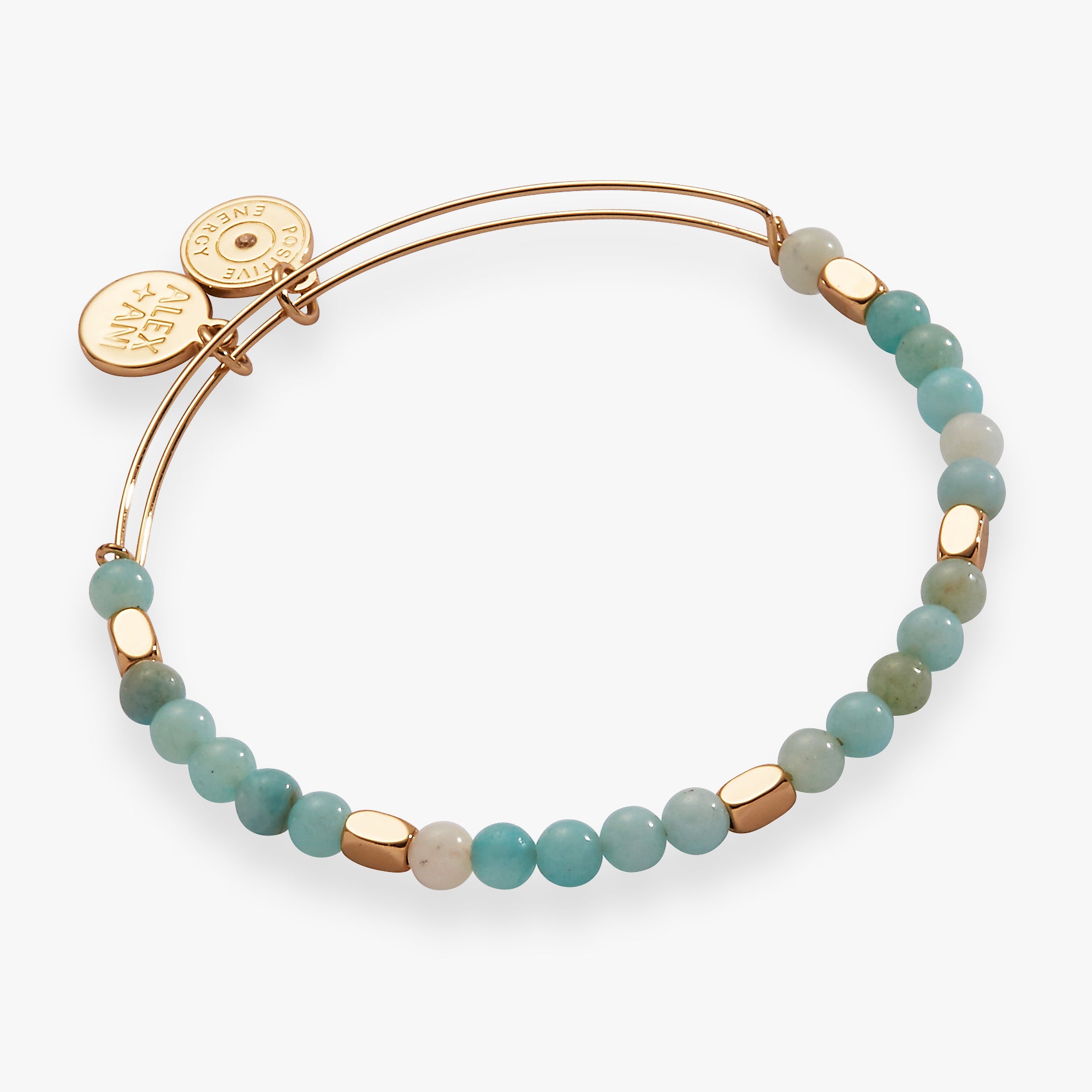 Amazonite Healing Stone Beaded Bangle Bracelet - Natural Gemstone Jewelry for Stress Relief & Positive Energy | Perfect for Meditation, Yoga & Spiritual Healing