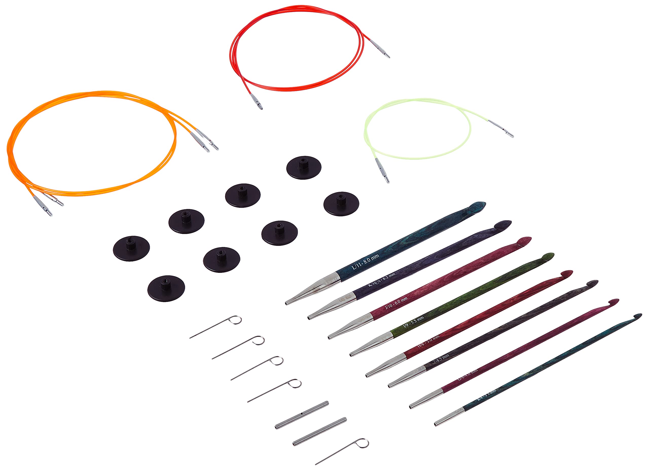 Knitter's Pride Dreamz Tunisian Crochet Hook Set - 7 Sizes Interchangeable Needles for Crocheting Afghan, Blankets & Scarves - Perfect for Beginners & Advanced Crocheters