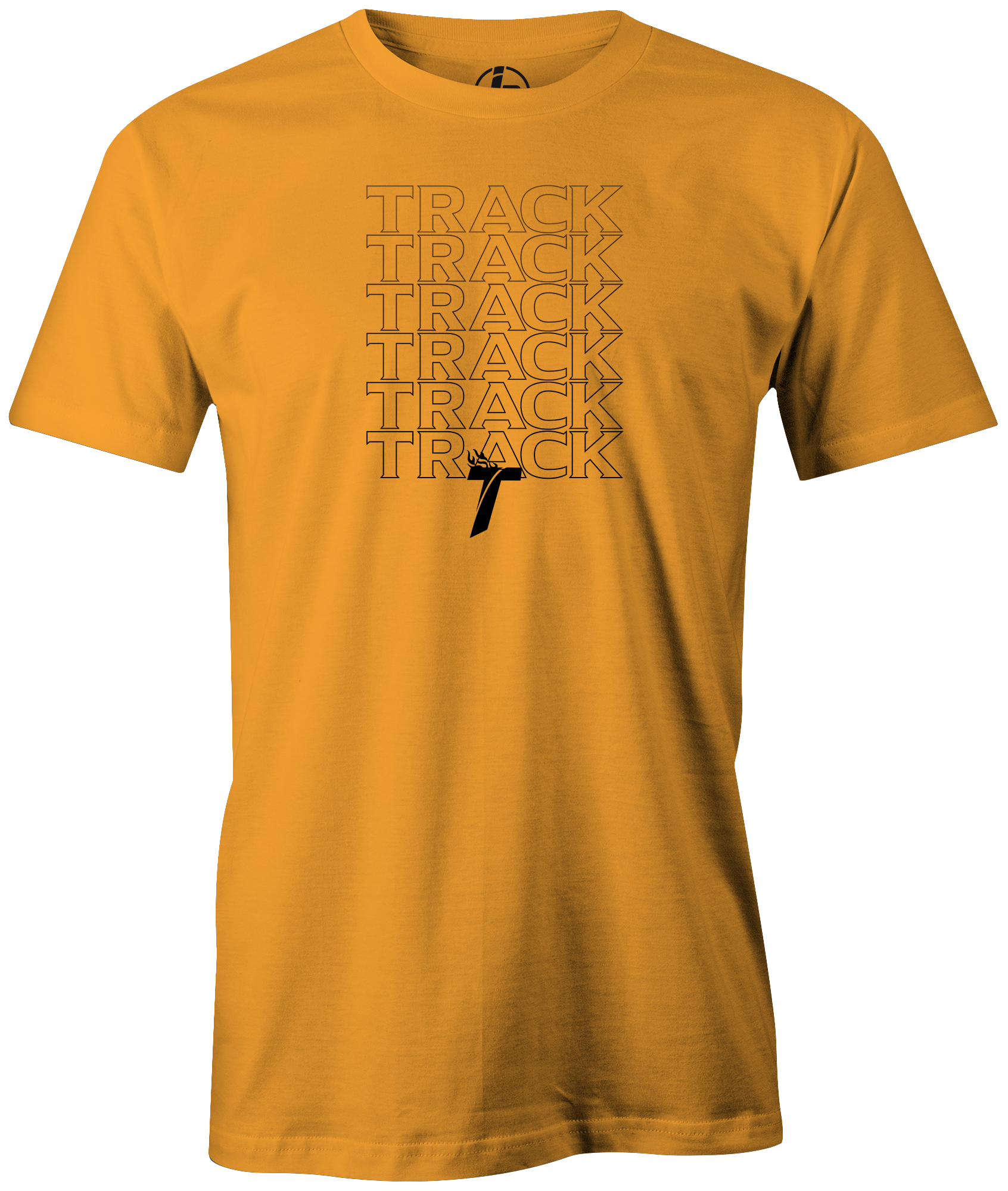 Track Stacked Bowling Tee Shirt - Comfortable Bowler T-Shirt for Men & Women - Perfect for Bowling Leagues, Tournaments & Casual Wear