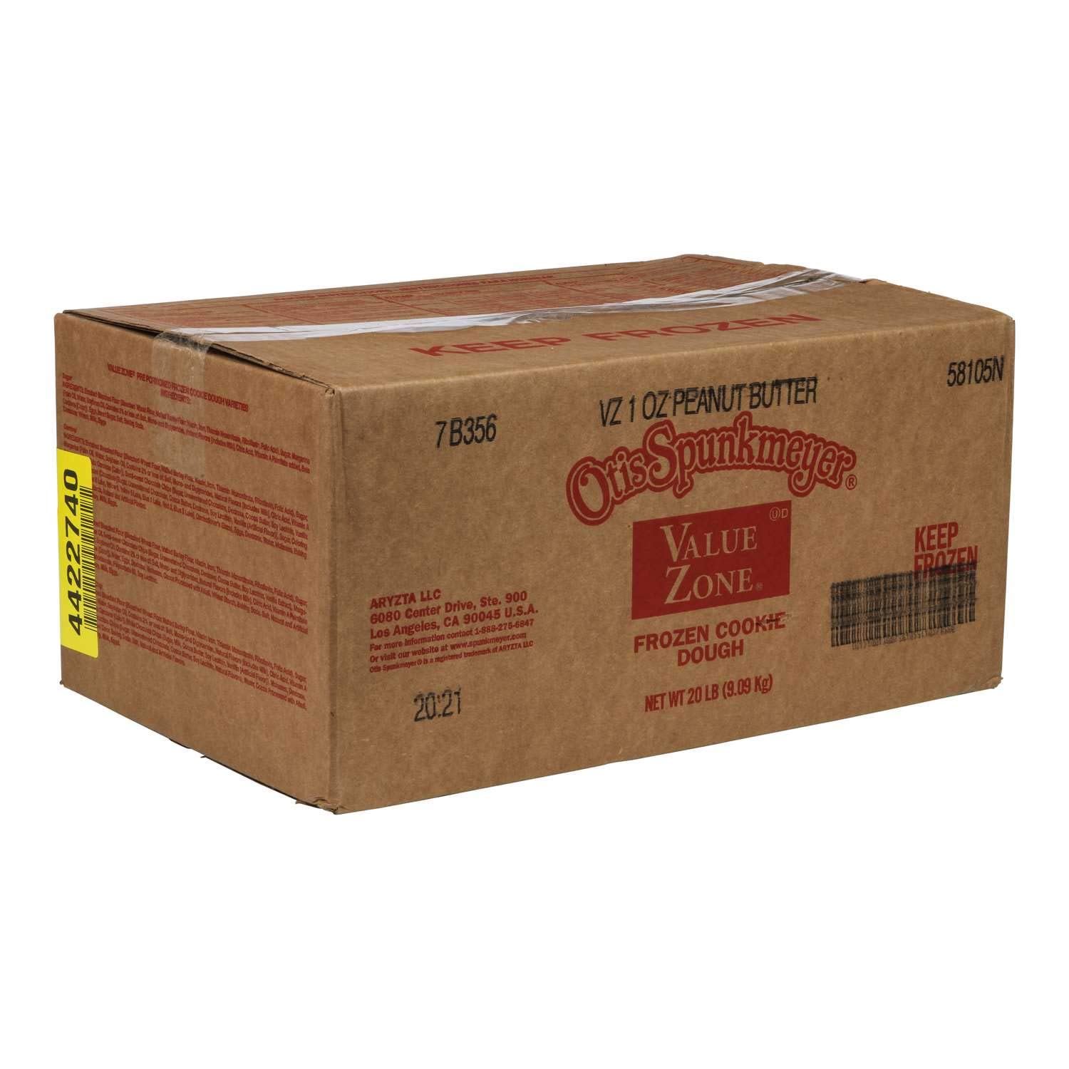 Otis Spunkmeyer Value Zone Peanut Butter Cookie Dough, 1 Ounce (320 per Case) - Perfect for Baking, Snacking, and Bulk Dessert Preparation