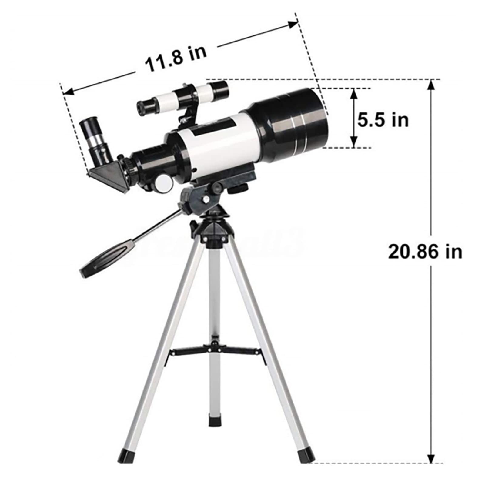 70mm Aperture Refracting Astronomical Telescope for Adults & Kids - Portable Travel Telescope with Adjustable Tripod, Phone Adapter & Wireless Remote - Perfect for Stargazing, Moon Observation & Outdoor Adventures
