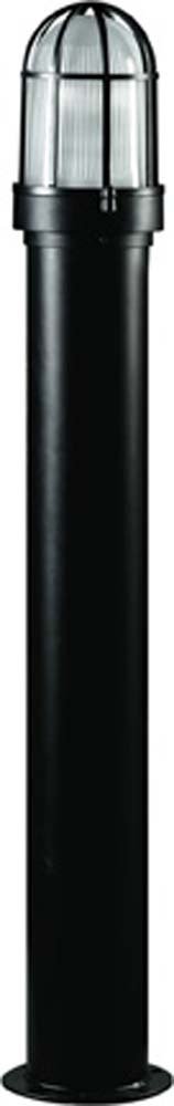 D3180-B-MT Heavy Duty Powder Coated Steel Security Bollard - Outdoor Parking Lot Barrier, Driveway Post Protection, Commercial Property Safety