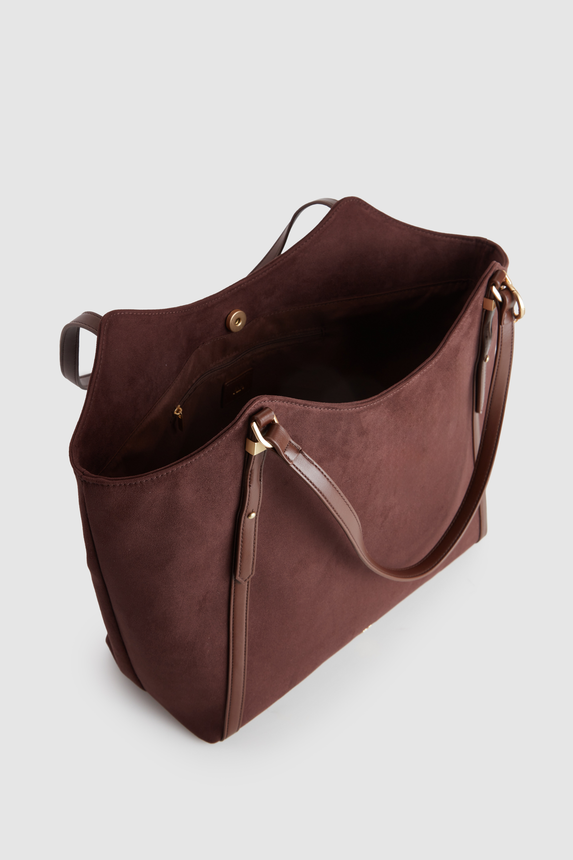 Vegan Suede Tote Bag for Women - Eco-Friendly Iris Handbag with Spacious Interior, Perfect for Work, Travel & Everyday Use