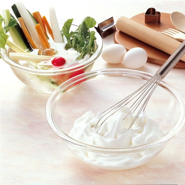 Iwaki Heat Resistant Glass Mixing Bowl - 4.5QT Tempered Borosilicate Glass Bowl for Baking, Cooking & Food Storage - Microwave, Oven & Freezer Safe - Perfect for Meal Prep, Mixing Dough & Serving Dishes