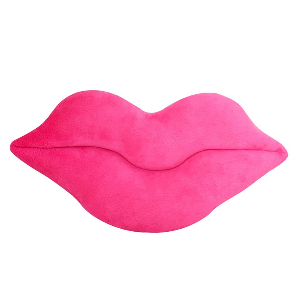 Red Velvet Lip Pillow - Hot Pink Love Cushion for Bed & Living Room Decor