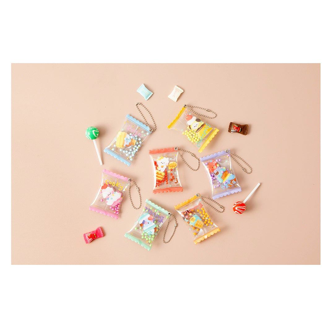 BT21 Candy Key Ring - Tata Character Cute Keychain for BTS Fans - Perfect for Backpacks, Purses & Gifts