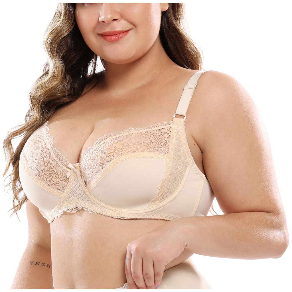 Sexy Lace Adjustable Steel Ring Bra for Women - Comfortable Gathered Underwire Lingerie for Everyday Wear & Special Occasions
