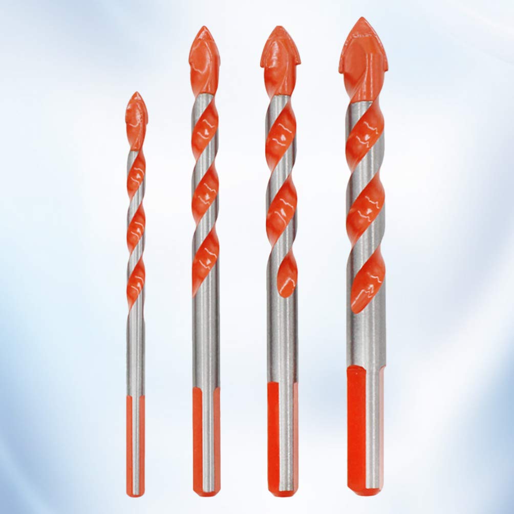 UKCOCO 4-Piece Ceramic Tile Drill Bit Set - Hex Head, Wrench Compatible, Metric System for Porcelain & Ceramic Tiles - Perfect for Bathroom Renovation, Kitchen Backsplash & DIY Home Projects