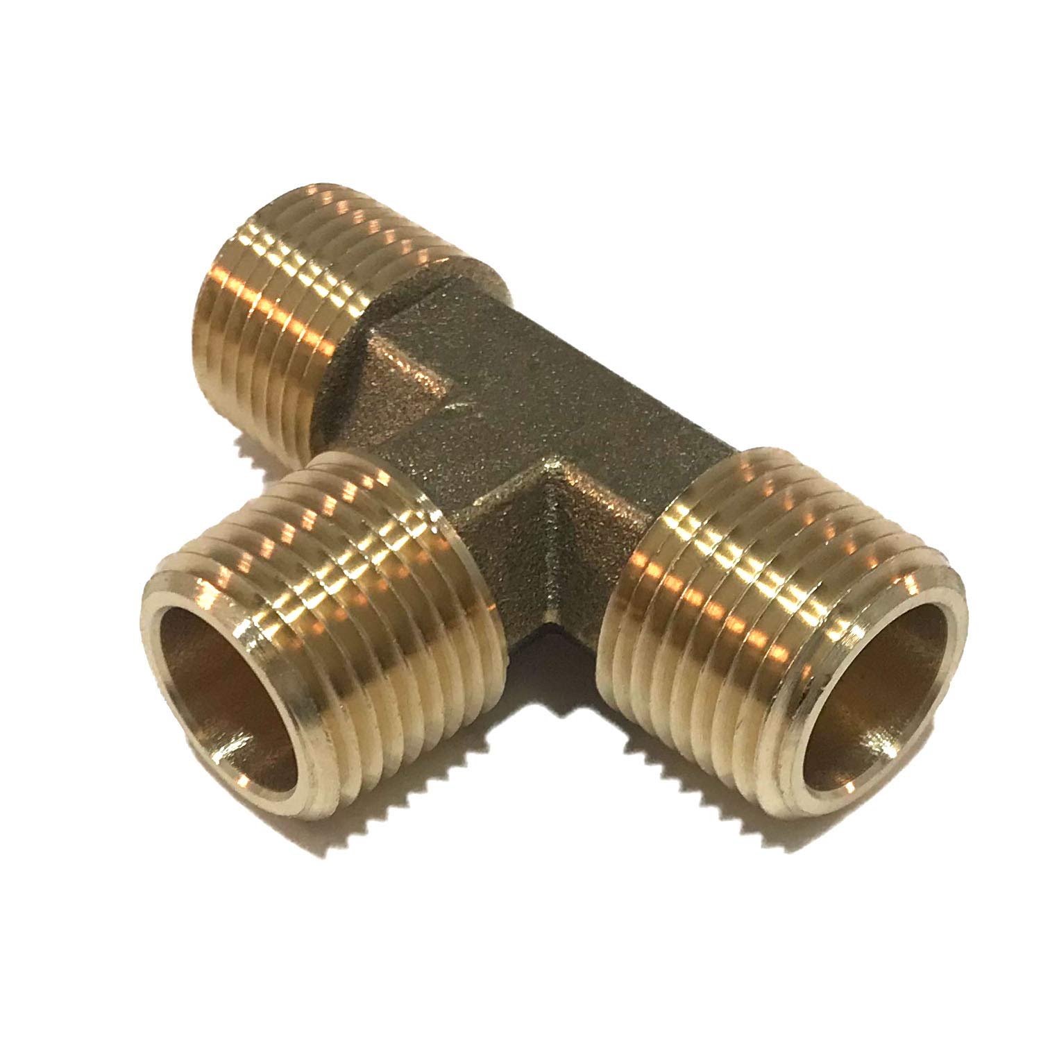 10 Pack Forged Brass Male TEE 1/2