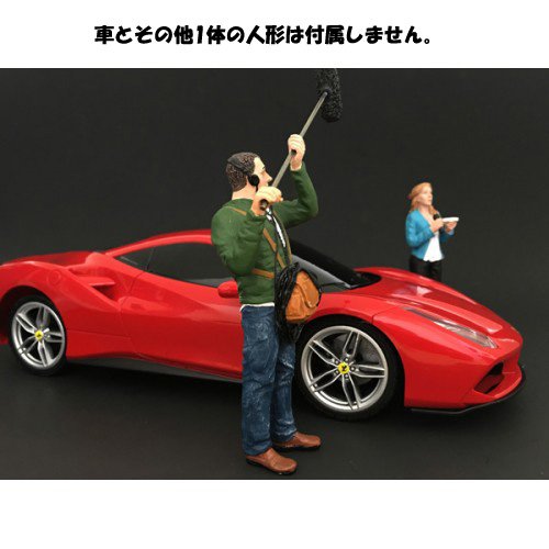 1:24 Scale American Diorama Camera Crew Figure III - Realistic Boom Operator Model for Film Set Dioramas, Photography Scenes & Miniature Displays