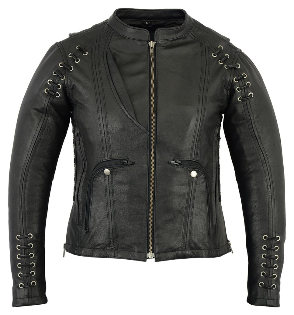 Women's Fashionable Grommet & Lace-Up Detail Jacket - Lightweight Outerwear for Spring & Fall | Perfect for Casual Outings, Date Nights & Outdoor Activities