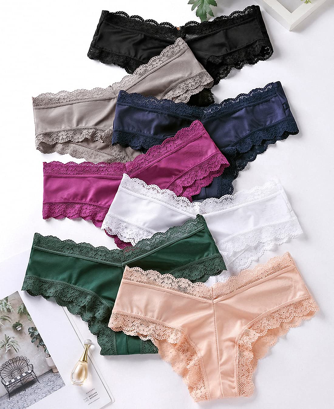 Sexy Satin Seamless Women's Underwear - Low Waist Thong Panties with No Show Briefs & Comfortable G-String for Daily Wear, Date Night & Special Occasions