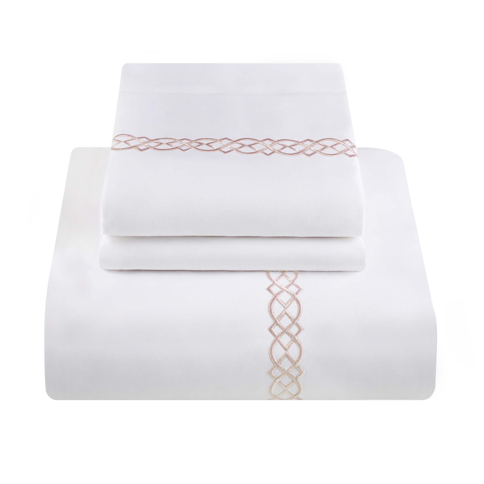 Luxury 1000 Thread Count Egyptian Cotton Embroidered Duvet Cover Set - King Size Bedding for Hotel & Home Decor
