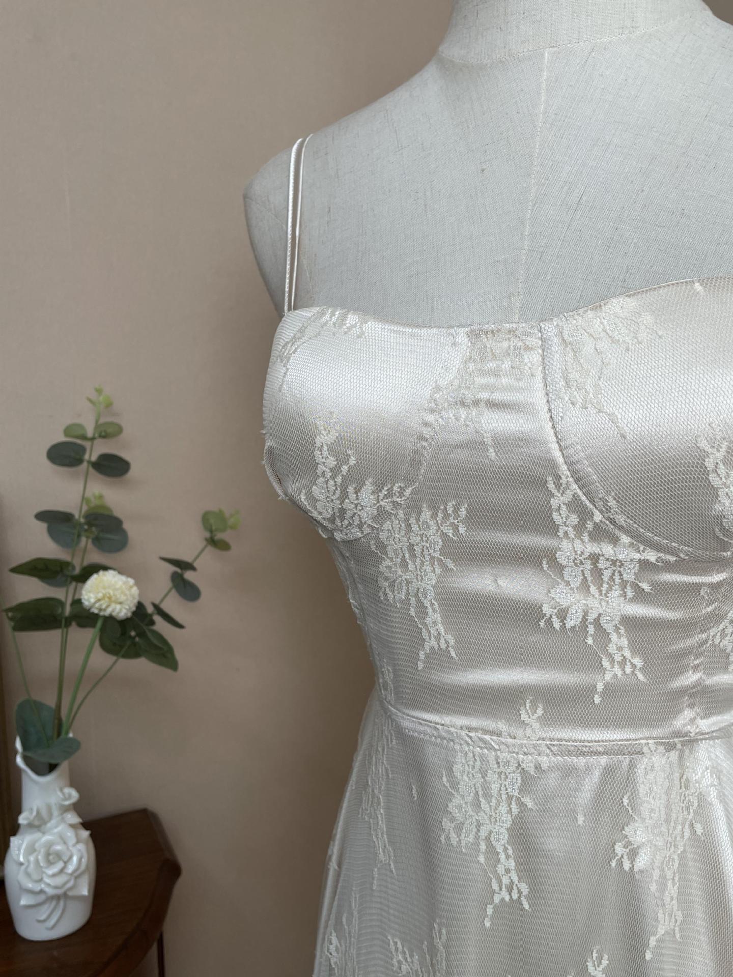 Elegant French Retro Lace Dress - Fairy Spaghetti Strap Summer Dress for Women | Perfect for Weddings, Parties & Beach Vacations