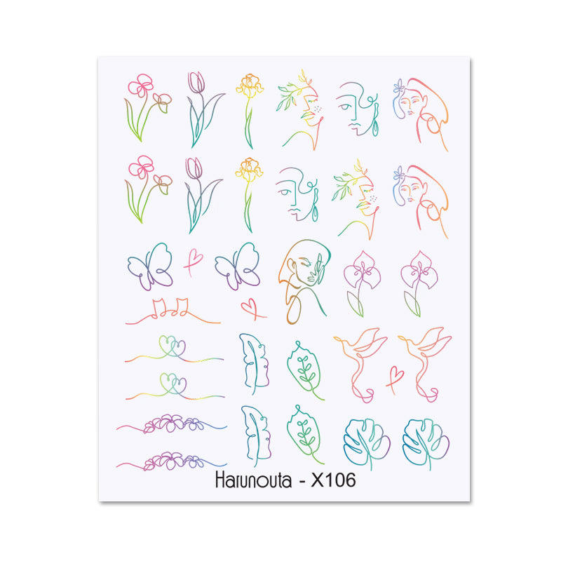 Premium Water Decals Nail Stickers - 106 Unique Designs for DIY Manicure | Long-Lasting & Easy to Apply | Perfect for Home Nail Art, Parties, and Gifts