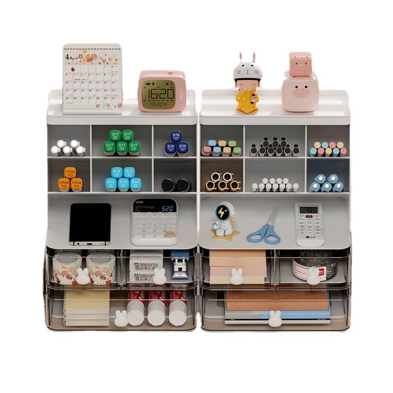 Multi-Functional Desktop Pen Holder & Desk Organizer - 6 Slot Pencil Holder for School, Office, Classroom | Perfect for Organizing Pens, Markers, Scissors & Stationery Supplies
