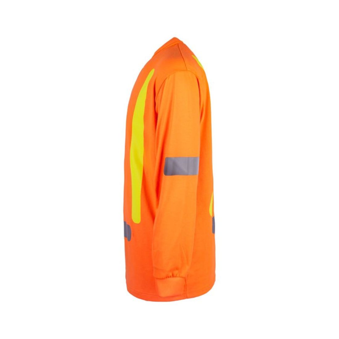 Terra Hi-Vis Long Sleeve Cotton Work Shirt 116617 - Orange Safety Shirt for Construction, Road Work & Outdoor Labor | High Visibility Workwear for Men