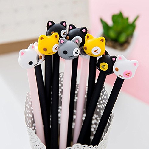Cute Cartoon Bear Gel Pens - 6 Pack Fun Creative Ballpoint Pens for School, Office & Note Taking - Perfect Gift for Students & Stationery Lovers