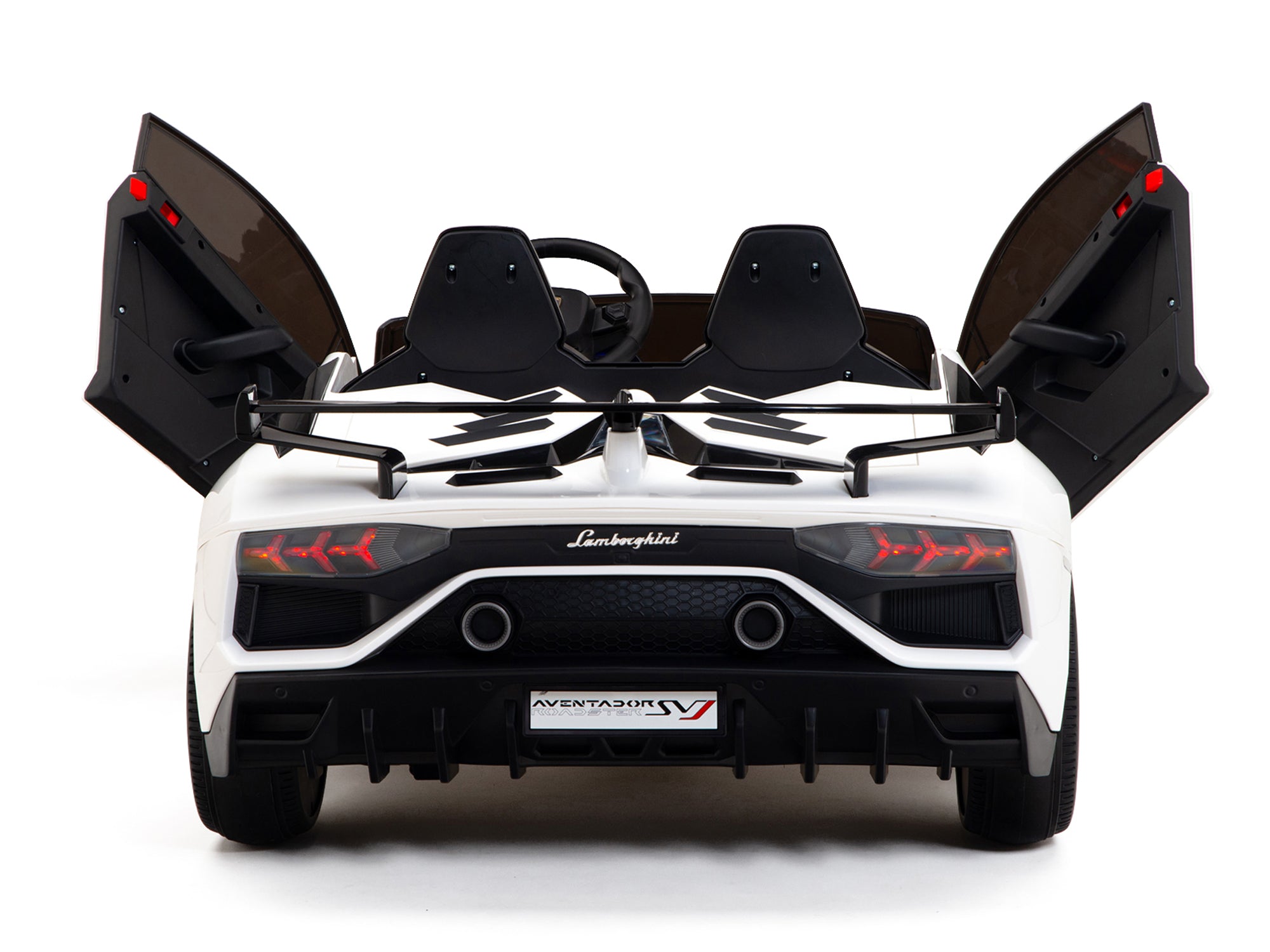 24V Lamborghini SVJ Remote Control Ride-On Drift Car for Kids - White | Electric Toy Car with Parental Control, LED Lights & Music | Perfect for Birthday Gifts, Outdoor Play & Backyard Fun
