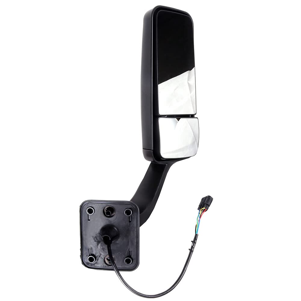 SCITOO Power Heated Towing Mirror - Right Passenger Side for Freightliner Cascadia 2008-2016 (Black, OEM A2261257005) | Durable Truck Exterior Rear View Mirror for Safe Driving in All Weather Conditions