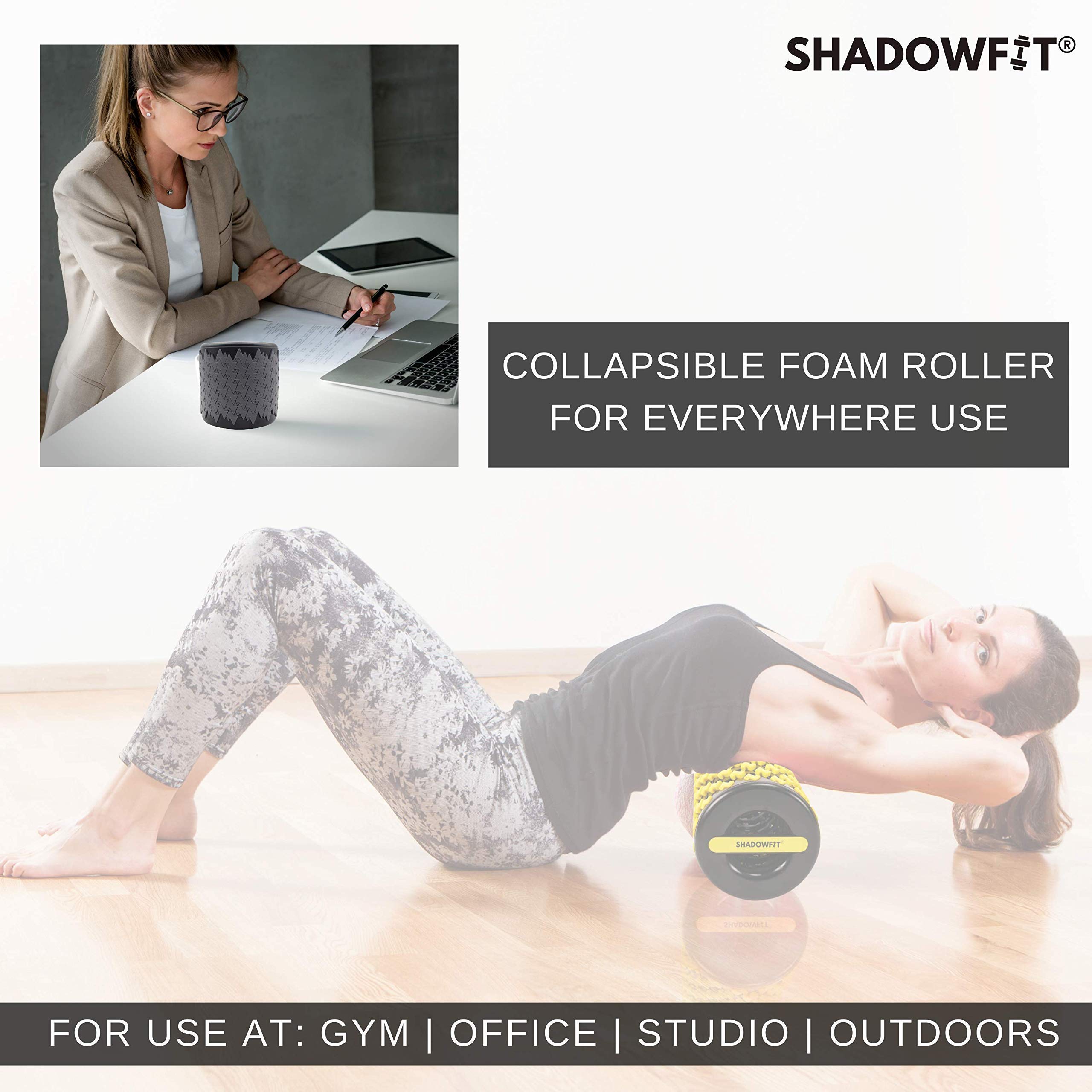 High Density Foam Roller for Muscle Recovery & Deep Tissue Massage - Relieve Sore Muscles, Tension & Pain in Thighs, Arms & Back - Perfect for Post-Workout, Yoga & Physical Therapy (Gray)