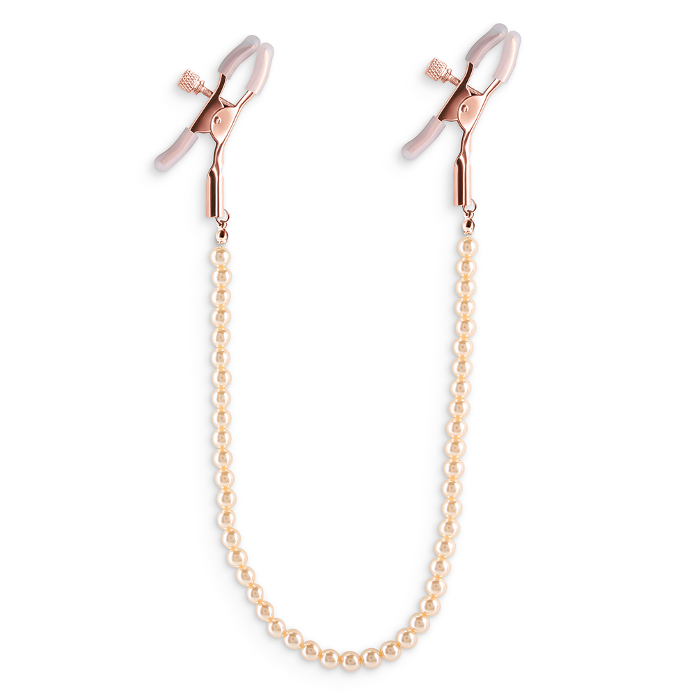 Sensitive Pearl Chain Nipple Clamps - Adjustable & Comfortable for Couples Play, BDSM, and Sensual Exploration - Perfect for Roleplay, Foreplay, and Spicing Up Your Intimate Moments