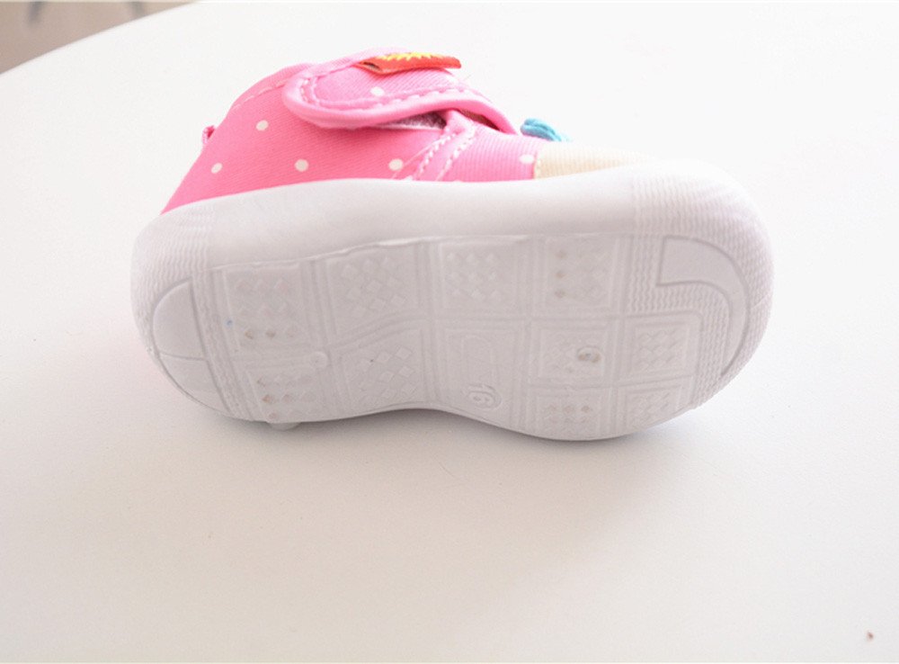 Baby Walking Shoes for Girls - Soft Squeaky Cartoon Soles for Toddlers