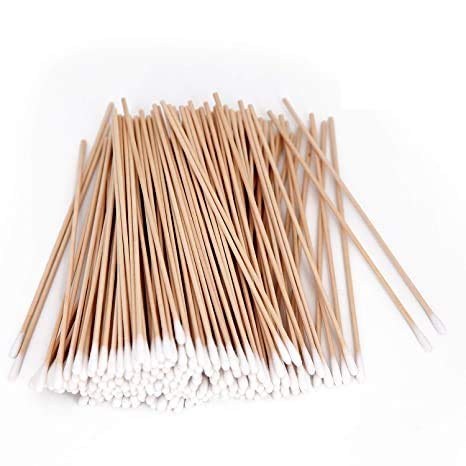PSM® Medical Grade Wooden Cotton Swabs - 100 Pack | Sterile Cotton Buds for Wound Care, Makeup Removal & Cleaning Electronics | First Aid, Beauty & Home Use