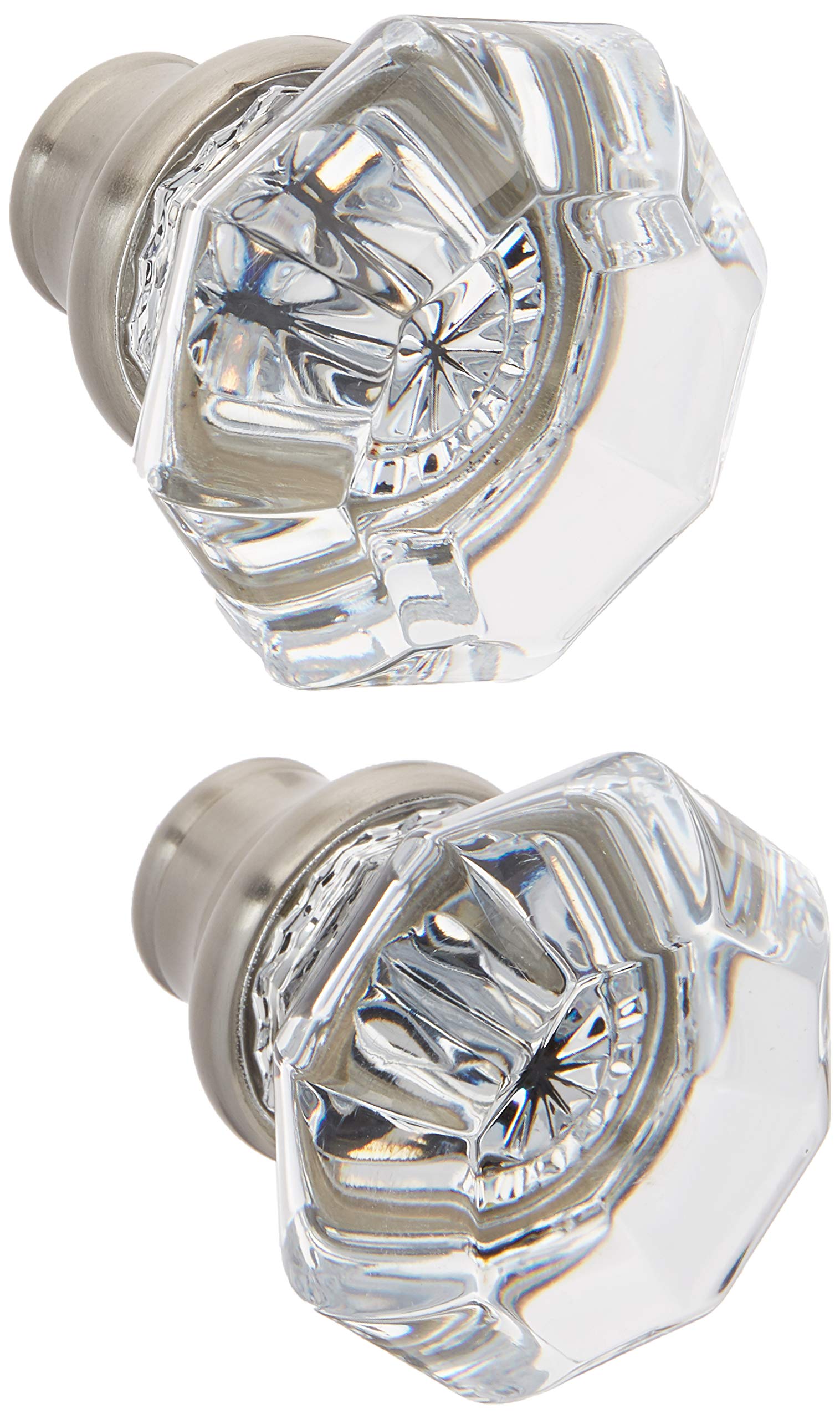 Baldwin 5080150MR Fillmore Estate Door Knobs Pair - Satin Nickel Finish, No Rosettes - Perfect for Interior Doors, Bedrooms & Closets