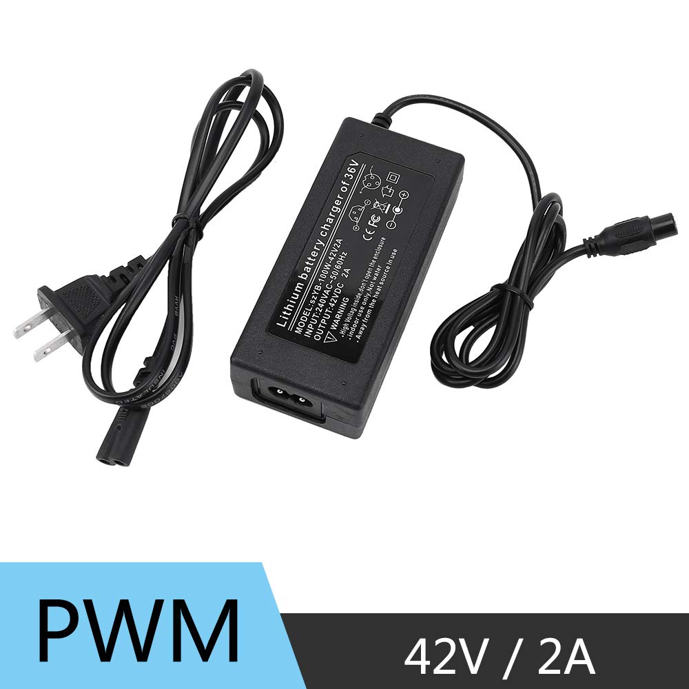 42V 2A Electric Scooter Battery Charger - 3-Prong Power Adapter for E-Bike & Scooter | Fast Charging | Weatherproof Design | Perfect for Commuting & Urban Travel