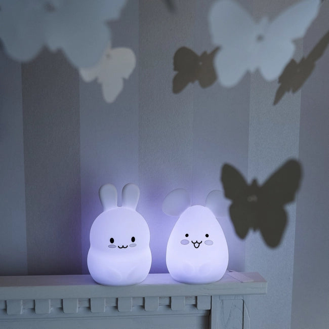 Soft Silicone LED Night Light for Baby Crib - Cute Mouse Design | Nursery Room Decor, Kids Bedside Lamp, Gentle Glow for Night Feeding & Comfort