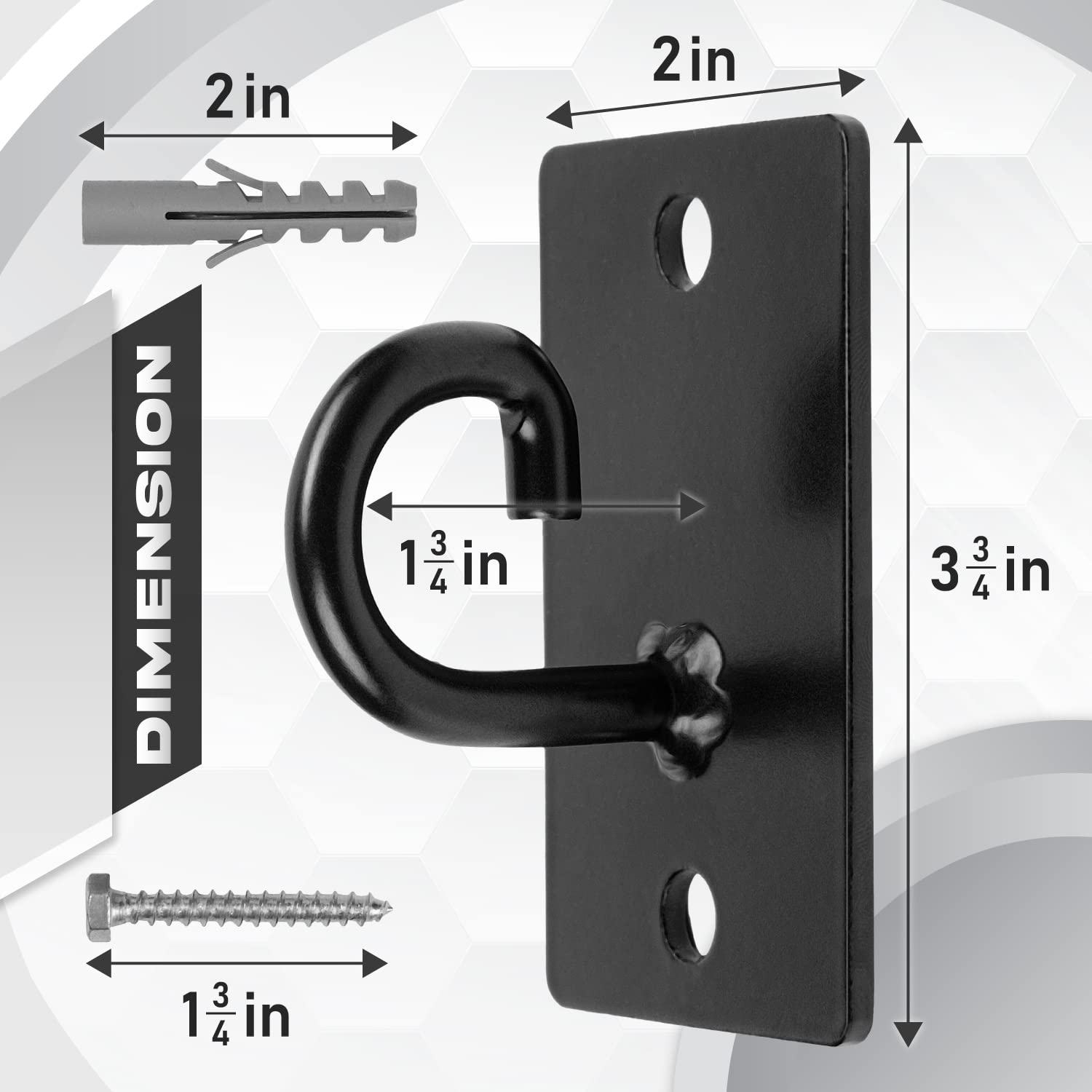 Yes4All Heavy Duty Wall Mounted Workout Anchors - Suspension Trainer Anchor for Battle Ropes, Olympic Rings, Hammocks & Strength Training - Perfect for Home Gym, CrossFit & Outdoor Fitness