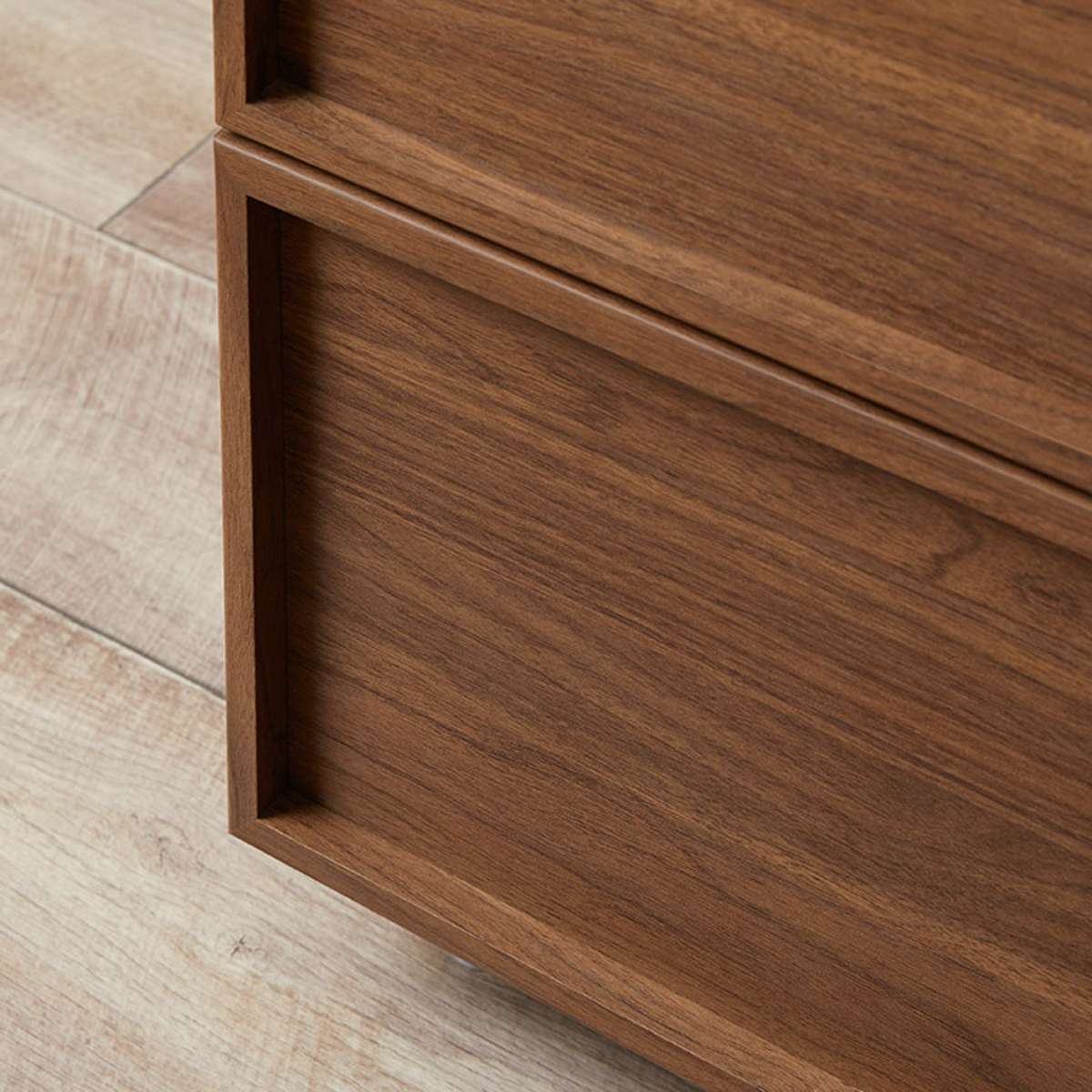Osaka Six Drawer Walnut Dresser - Modern Wooden Chest of Drawers for Bedroom Storage & Organization | Perfect for Home, Office, or Dorm Room Furniture