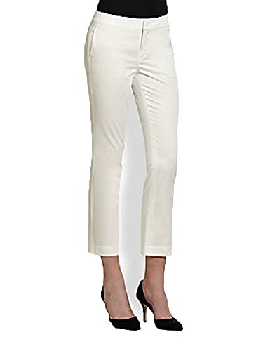 Vince Women's Cropped Pants - White Size 12 | High Waist Slim Fit Ankle Pants for Work, Office & Casual Wear