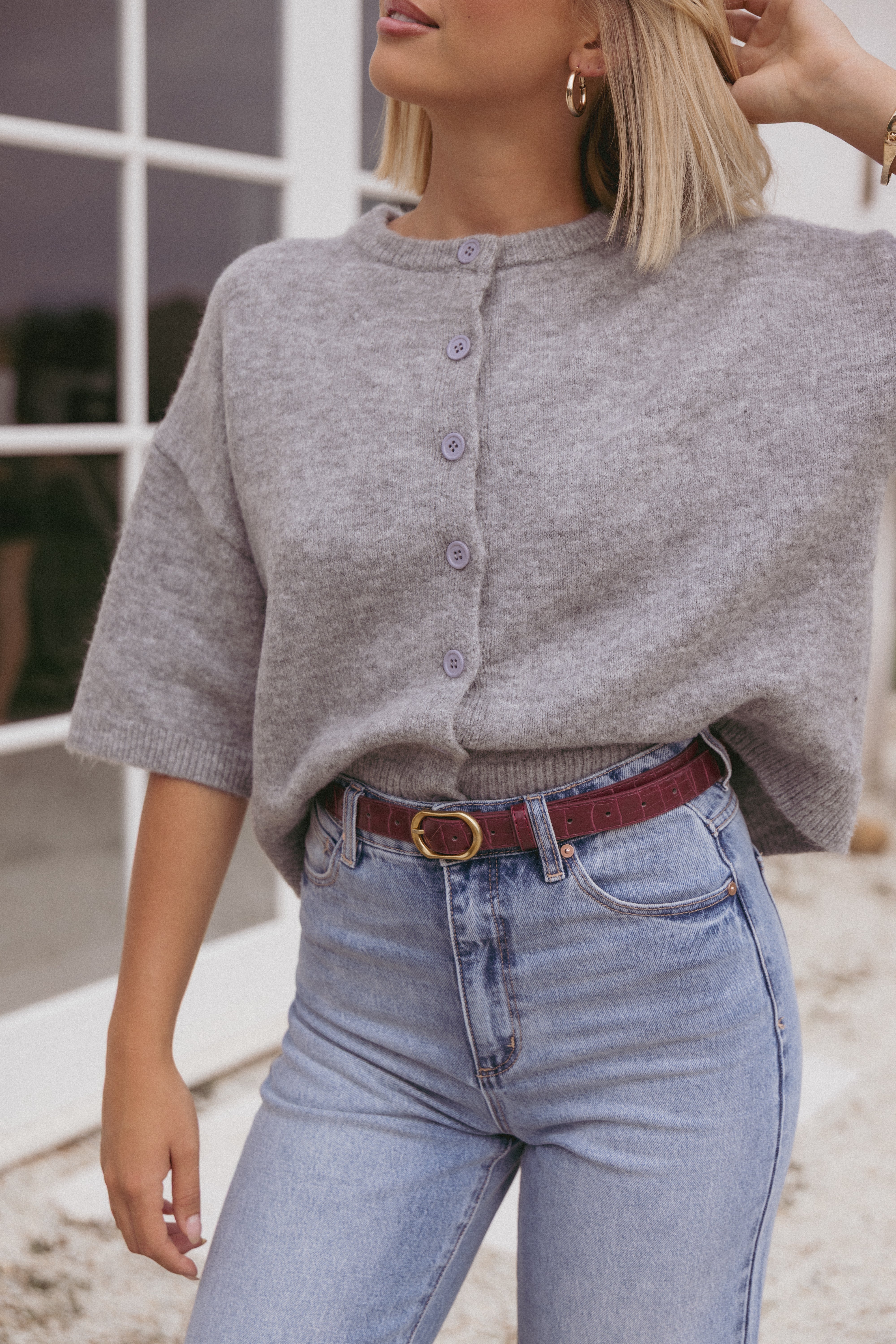 Althea Belt Cherry - Stylish Women's Fashion Accessory for Casual & Office Wear